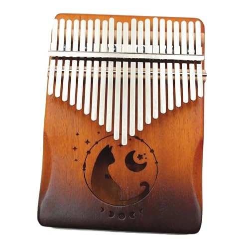 Daumenklavier 17/21 Tasten Kalimba Daumen Klavier Massivholz Furnier Tastatur Musikinstrument Kalimba Finger Klavier(21 Keys) von WKRTGFHJ