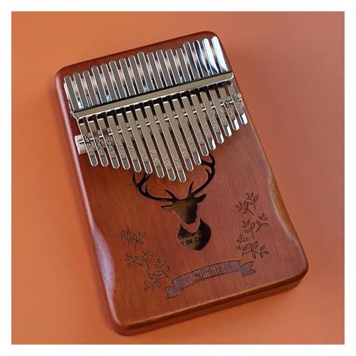 Daumenklavier Kalimba-Musikinstrument, Daumenklavier, 17 Tasten, Mahagoniholz, Fingerklavierkombinationen(Retro 2) von WKRTGFHJ