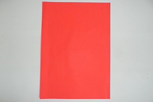 WKS Leuchtpapier NEON rot DIN A1, 90g/qm 50 Bogen tagesleuchtfarben einseitig von WKS