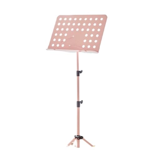 Notenständer Gitarren-Notenständer, Faltbarer Notenständer, Guzheng, Erhu, Guzheng, Violine, Heimgitarre, Violine, Tragbarer Notenständer Desktop-Notenständer(Pink) von WLFKL