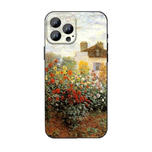 Van Gogh Schutzhülle für iPhone 16 für Damen, Design "Irises Blue Green Art Aesthetic Phone Case,TPU Bumper Shockproof Protective Case iPhone 16 (The Artist's Garden in Argenteuil, iPhone 16 Pro Max) von WMCFNG