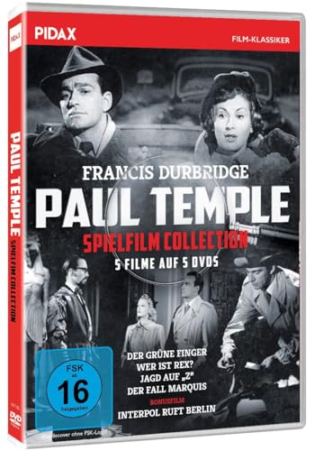 Francis Durbridge: Paul Temple Spielfilm-Collection / Fünf britische Kinofilme nach Francis Durbridge mit umfassendem Bonusmaterial (Pidax Film-Klassiker) [5 DVDs] von WME Film Klassiker