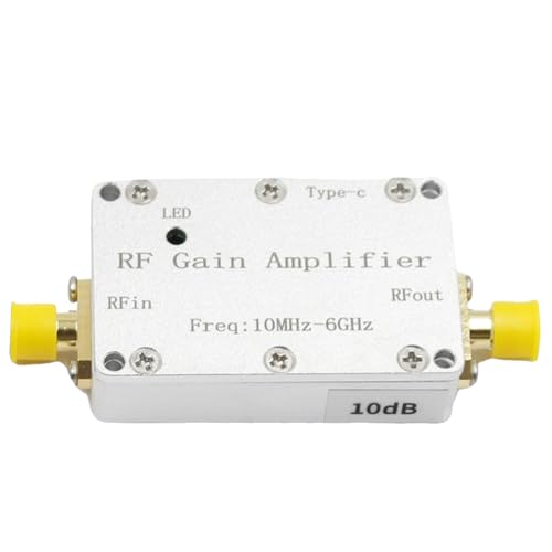 WMFASBAG 10 MHz-6 GHz LNA-Empfängerverstärker mit hoher Flachheit, 10 dB, 20 dB, 30 dB, 40 dB Verstärkung, HF-Antrieb, Verstärker mit hoher Flachheit und SMA-Signalempfänger, Bildübertragung von WMFASBAG