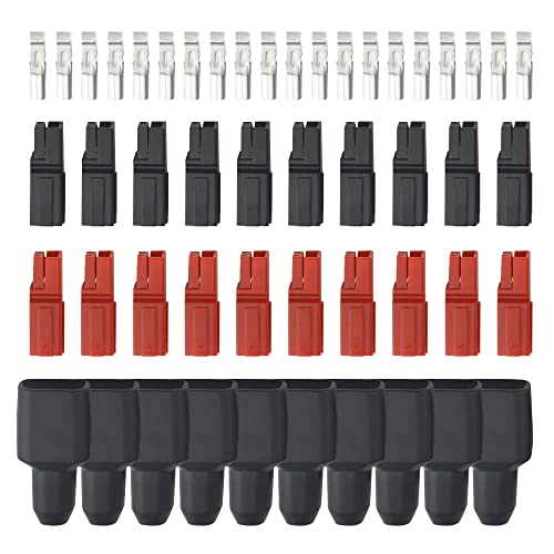 WMYCONGCONG 10 Paare 30A Batterie-Schnelltrennklemmen Stromanschlüsse Roter schwarzer Schnellverbinder Batterie-Steckerklemme Modular Power Connectors Set von WMYCONGCONG