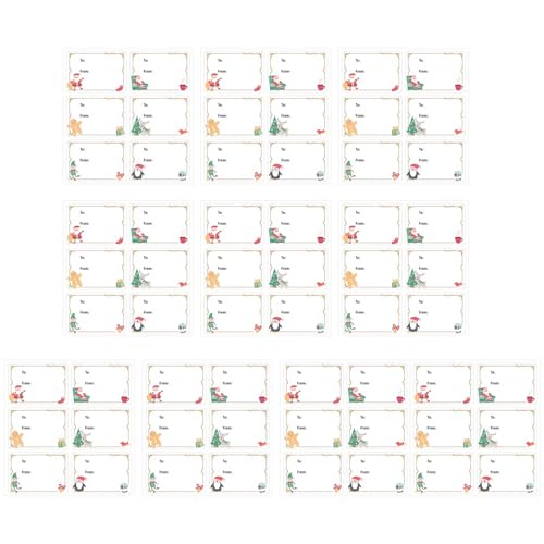 10 Stück Tagging Aufkleber zu und von Weihnachten Aufkleber Selbstklebende Etiketten zum Verpacken von Geschenken von WNXGNHO