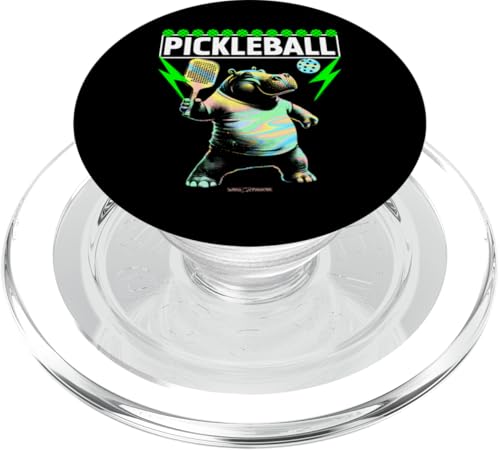 Ein Hippo-Spiel-Pickleball – lustige Stimmung PopSockets PopGrip für MagSafe von WOAH MANATEE