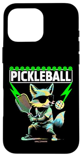 Hülle für iPhone 16 Pro Max Ein Fuchs spielt Pickleball – lustige Stimmung von WOAH MANATEE