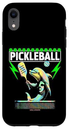 Hülle für iPhone XR Ein Delfin spielt Pickleball – lustige Stimmung von WOAH MANATEE