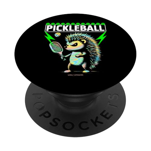 Pickleball mit Igel-Motiv PopSockets Klebender PopGrip von WOAH MANATEE