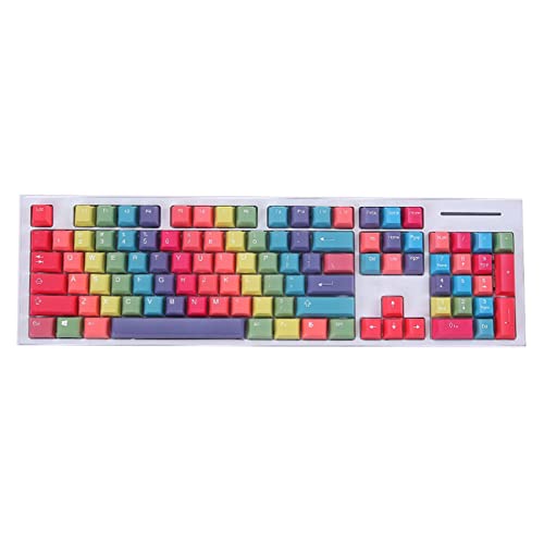 Personalisierte Tastenkappen, 114 Tasten, Regenbogen-Thema, Cartoon-Farbstoff-Sublimation für mechanische Tastatur von WOEIFGV