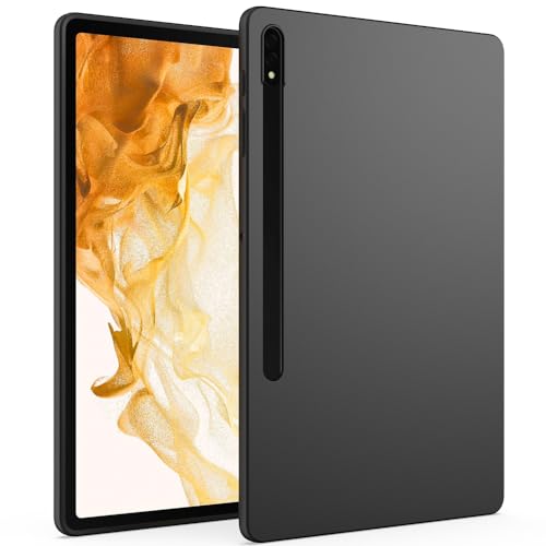 WOGROO Schutzhülle für Samsung Galaxy Tab S8 Plus (2022), Galaxy Tab S7 Plus Hülle (2020), dünne und weiche Tablet-Schutzhülle für Samsung Galaxy Tab S8 Plus/S7 Plus/S8+/ S7+ 12,4 Zoll, Schwarz von WOGROO