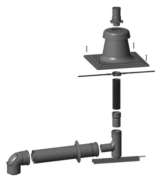 Wolf Anschluss-Set DN80/125 - C93x DN83 flexibel im Schacht, Abdeck... von WOLF GmbH