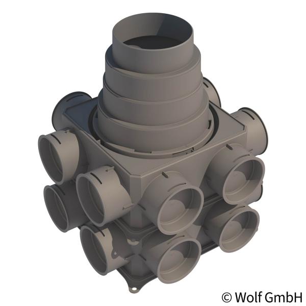 Wolf Luftverteiler Mini 16-75 Anschluss ISO Rohr DN 125-180 von WOLF GmbH