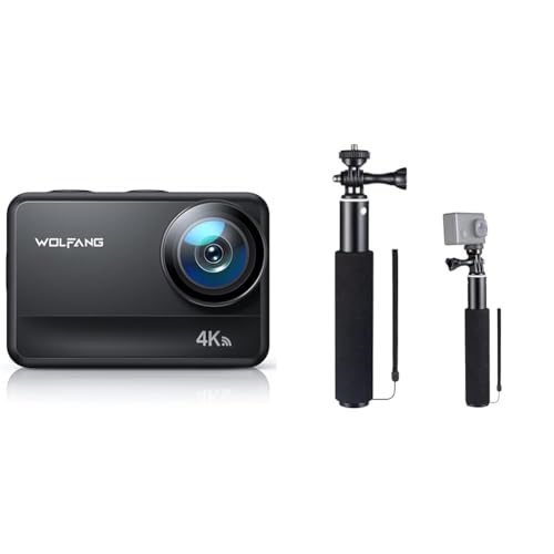 WOLFANG Action Cam GA400 4K60FPS & Selfie Stick Set von WOLFANG