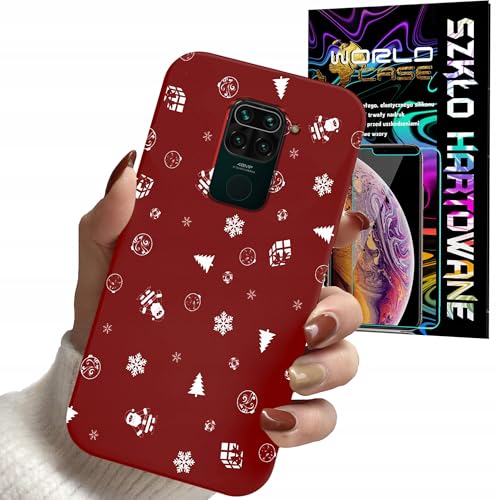 Schutzhülle für Xiaomi Note 9 / 9s, Weihnachtsmotive Choiinka, Weihnachtsmann + Glas von WORLD CASE