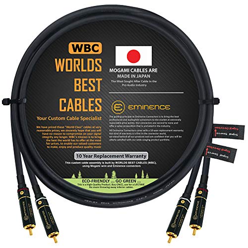 1,5 Meter – direktionales High-Definition-Audio-Verbindungskabel von Worlds Best Cables – mit W2549 Draht und Eminence Gold Locking Cinch-Stecker. von WORLDS BEST CABLES