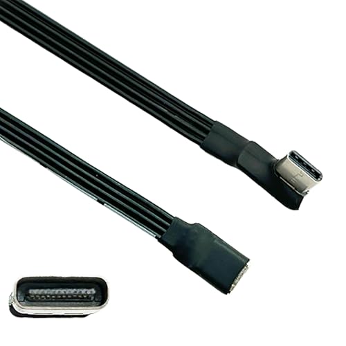 WOURRD USB C Stecker Auf Buchse USB C Flachbandkabel Ladekabel Unterstützung Lade Sync 480mbps Stecker Für Telefon Tablet Kopfhörer von WOURRD