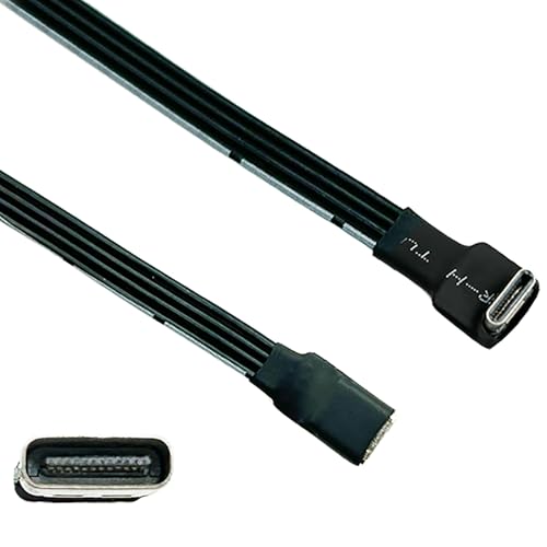 WOURRD USB C Stecker Auf Buchse USB C Flachbandkabel Ladekabel Unterstützung Lade Sync 480mbps Stecker Für Telefon Tablet Kopfhörer von WOURRD