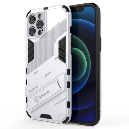 WOWUDI Hülle für Xiaomi 12 Pro / 12S Pro,Schlank Militärqualität Stoßfest Heavy Duty Handyhülle,Handyhülle mit Faltbarem Ständer,rutschfest und Armor Design Hülle- Weiß von WOWUDI