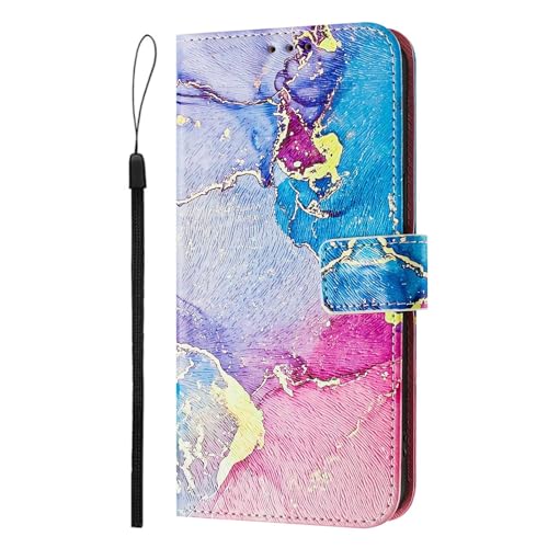 WOWUDI für Handyhülle iPhone 14 Pro,Leather Flip Wallet Phone Case Cover [3 Kartenfächer] [Magnet Verschluss] Schöne Graffiti-Schutzhülle aus Leder Hülle - 14 von WOWUDI