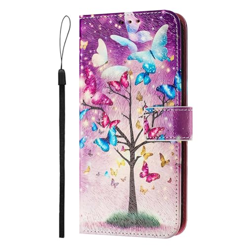 WOWUDI für Handyhülle iPhone 8 Plus,Leather Flip Wallet Phone Case Cover [3 Kartenfächer] [Magnet Verschluss] Schöne Graffiti-Schutzhülle aus Leder Hülle - 8 von WOWUDI