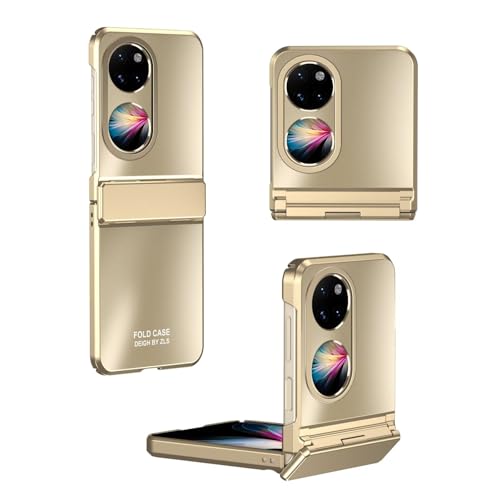 WOWUDI für Huawei P50pocket Hülle Ultra Dünn Leicht PC Schutzhülle Huawei P50pocket Klapphülle Slim Kratzfest Firma Flip PC Kratzfest Stoßfest Case - Gold von WOWUDI