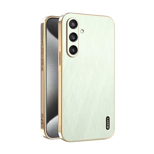 WOWUDI für Samsung Galaxy A36 5G Handyhülle Galvanik Silikonhülle Hülle Ultra dünn Stoßfeste Schutzhülle Bumper Silikon handyhülle im Goldrand-Stil case für Samsung Galaxy A36 5G- Grün von WOWUDI