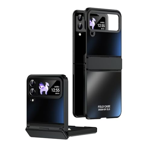 WOWUDI für Samsung Galaxy Flip4 5G Hülle Ultra Dünn Leicht PC Schutzhülle Samsung Galaxy Flip4 5G Klapphülle Slim Kratzfest Firma Flip PC Kratzfest Stoßfest Case - Schwarz von WOWUDI