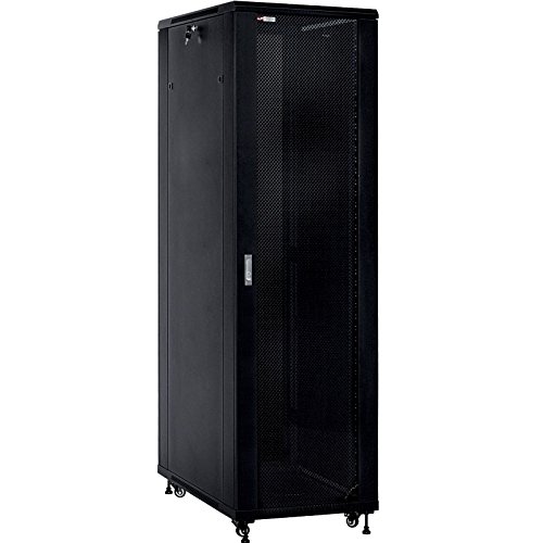 WP WPN-RSB-42810-B Freistehend Rack 42U schwarz – Regale (freistehend, 42U, 800 kg, Schwarz, Stahl, 48,3 cm (19 Zoll)) von WP Rack