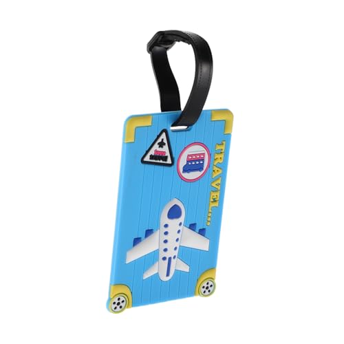 WRITWAA Kofferanhänger in Kofferform reiseaccessoires schlüsselanhanger Schlüsselanhänger mintgrüner Gepäckanhänger Reisetaschenanhänger aus Leder Gepäckanhänger Leder grün PVC Sky-blue von WRITWAA