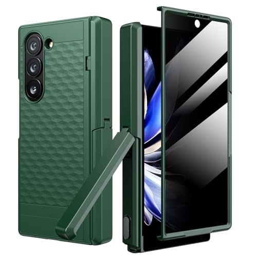 WSKEN Handyhülle für Samsung Galaxy Z Fold 6 Hülle mit Ständer [30° Privacy Sichtschutz Schutzfolie auf der Vorderseite] [militärischer Scharnierschutz] ultradünne Stoßfest Schutzhülle Case Cover von WSKEN