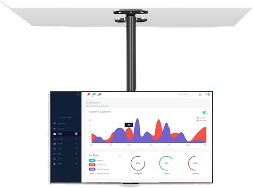 Deckenhalterung, TV-Halterung, Wandhalterung, TV-Halterung, höhenverstellbar, Teleskop-Deckenhalterung, TV-Halterung, geeignet für LCD-Flachbildfernseher, Metall-Erweiterungsschraubenbefestigung von WSOGYDOTX