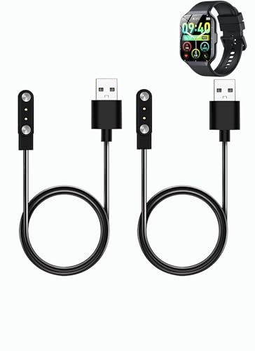 WUNIAK Ladekabel für Cascho P98 Smartwatches für Herren und Damen, magnetisches USB-Ladekabel, Ersatz-Ladegerät, kompatibel, 2 Stück von WUNIAK