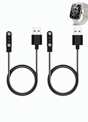 WUNIAK Ladekabel für Csasan T70 Smartwatches 4,9 cm für Herren und Damen, magnetisches USB-Ladekabel, Ersatz-Ladegerät, kompatibel, 2 Stück von WUNIAK