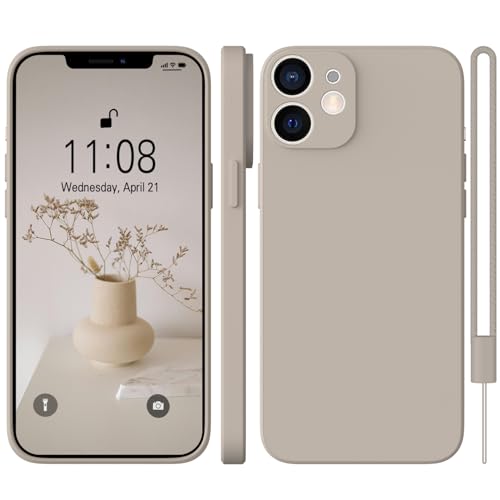 WXX für iPhone 12 Hülle Silikon Case, Handyhülle für iPhone 12 Dünn Slim mit Microfiber, Kratzfeste Rundumschutz Case Hülle für iPhone 12 6.1'' Titanium Grau von WXX