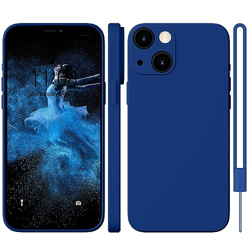 WXX iPhone 13 Hülle Silikon Case, Hanyhülle iPhone 13 Dünn Slim mit Microfiber, Kratzfeste Rundumschutz Case Hülle für iPhone 13 6.1'' 2021 Blau von WXX