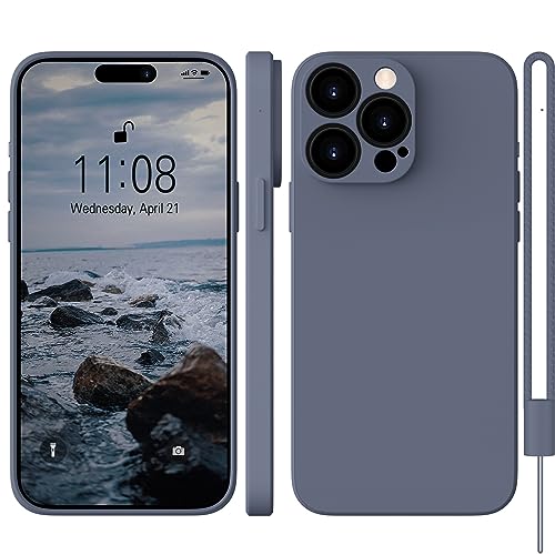 WXX für iPhone 14 Pro Max Hülle Silikon Case, Handyhülle für iPhone 14 Pro Max Dünn Slim mit Microfiber, Kratzfeste Rundumschutz Case Hülle für iPhone 14 Pro Max 6.7'' Blau Gray von WXX