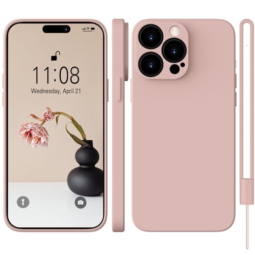 WXX für iPhone 15 Pro Hülle Silikon Case, Handyhülle für iPhone 15 Pro Dünn Slim mit Microfiber, Kratzfeste Rundumschutz Case Hülle für iPhone 15 Pro 6.1'' Rosa von WXX