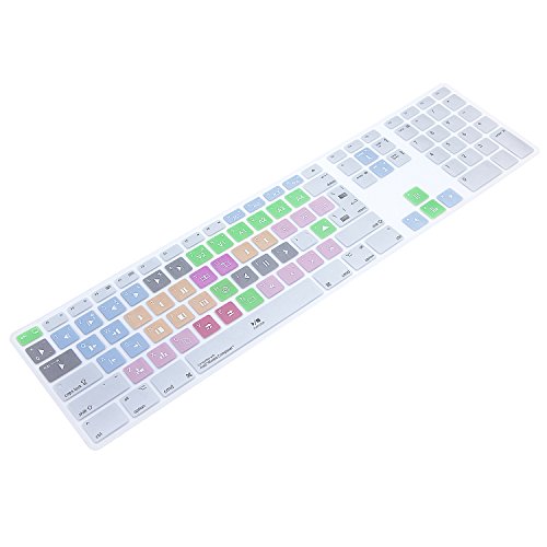 WYGCH Ultradünne Tastatur-Schutzhülle aus Silikon für Mac-Tastatur mit Kabel, MB110LL/B (A1243), Ziffernblock (für Avid Media Composer) von WYGCH