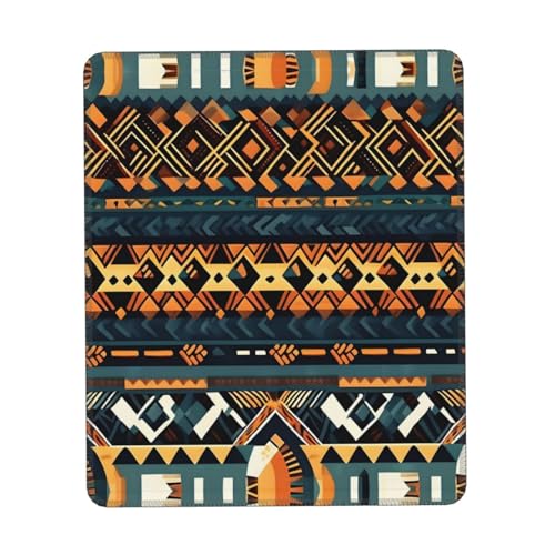 Mauspad mit afrikanischem Tribal-Muster, leicht zu verschieben, spritzwassergeschützte Oberfläche, personalisiertes Design, tragbar, 21,6 x 26,9 cm von WYJLTTYT