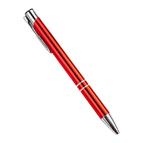 WYLZLKX Metall-Stift, einziehbarer Metall-Kugelschreiber, 1,0 mm Spitze, Business-Geschenk für Büro, Damen, Herren, Rot von WYLZLKX