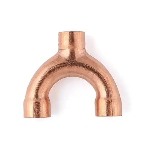 1/4" 3/8" 1/2" 16 19 22 25 28.6 32 35 38 42mm Reducer Y Shaped 3 Way Splitter Copper End Feed Solder Fitting Air Conditioner(19x12.7mm CD-48mm) von WZZIMFMZB