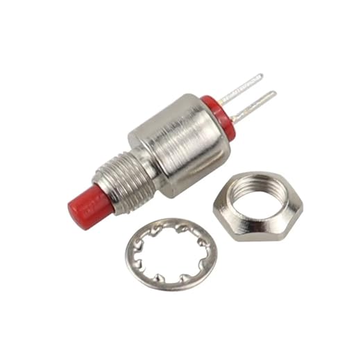 10Pcs/Lot DS-402 Momentary Reset Dia 5mm Metal push button switch with Pins Terminal(Red) von WZZIMFMZB