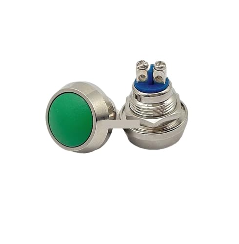 1PCS/3PCS Momentary 12mm Push Button Switch Colored switches Spherical Stainless Steel Car Modification Horn Doorbell Switch(Green,3PCS) von WZZIMFMZB