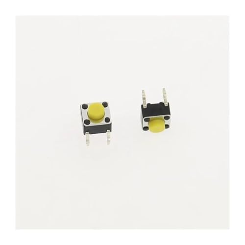 50pcs 6 * 6 * 5mm 4PIN Seven color Smart Electronics Tactile Switches Push Button SMD Tact Switch Switch(Yellow) von WZZIMFMZB