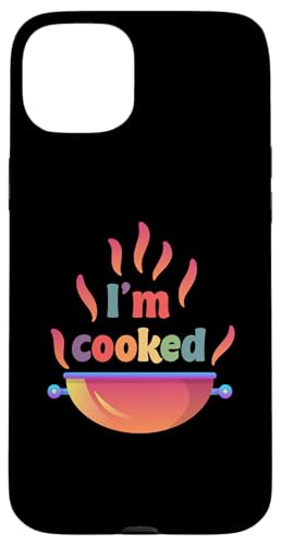 Hülle für iPhone 15 Plus I'm Cooked - Bunte Text-Vibes Lustiger Meme Slang Sarcasm von Wait, It's Cooking