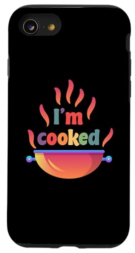 Hülle für iPhone SE (2020) / 7 / 8 I'm Cooked - Bunte Text-Vibes Lustiger Meme Slang Sarcasm von Wait, It's Cooking