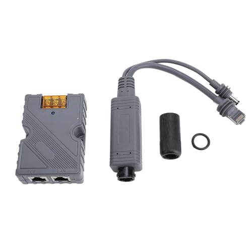 150 W GigE PoE-Injektor-Adapter, DC48–57 V, 3 A Eingang, Unterstützt 10/100/1000 Mbit/s Netzwerkgeschwindigkeit, PoE-Injektor-Splitter-Set für Mini-Antennengerät von Walfront