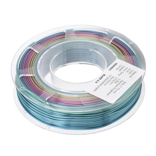 Silk PLA-Filament, Allmählicher Farbwechsel, 3D-Druckmaterial für die Meisten FDM-3D-Drucker mit Schnellem Farbverlauf, 1,75 Mm, 200 G Druckmaterial von Walfront