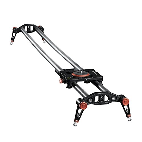 Walimex Pro Carbon Video Slider Pro (120 cm, ruckelfreie Kamerafahrten, inklusiv Transporttasche und Wasserwage) schwarz von Walimex pro